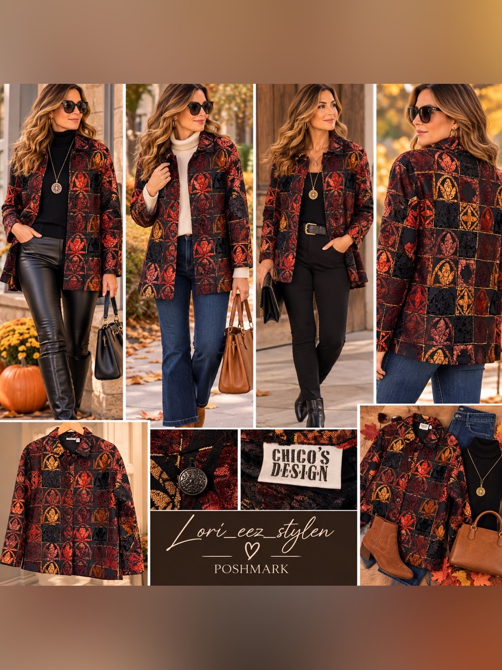 Women's Quilted Jacket - Red Multi